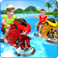 Kids Water Surfing Bike Racing Mod APK icon