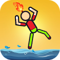 Stickman On Fire : Stickman Games Fun Physics Mod APK icon