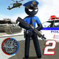 US Police Stickman Vegas Rope Hero City Gangster 2 Mod APK icon