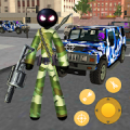 Army Commando Stickman Rope Hero Survival Mod APK icon