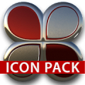 Red silver glas icon pack HD‏ icon