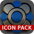 Black silver blue Icon Pack 3D Mod APK icon