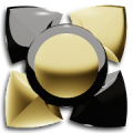 Next Launcher Theme black gold‏ icon