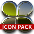 Lime silver glas icon pack 3D Mod APK icon