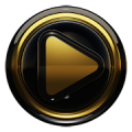 Poweramp skin Ouro preto icon