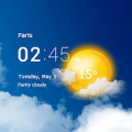 Transparent clock and weather Mod APK icon