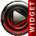 Poweramp skin widget Red Glow icon