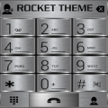 Theme Silver Metal RocketDial Mod APK icon