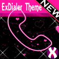 Neon Heart Theme for ExDialer Mod APK icon