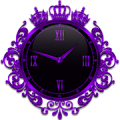 Purple Crown Clock Widget Mod APK icon