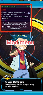 Beyblade burst rivals Mod hack version-3.11.0 