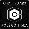 CMX - Dark Polygon Sea · KLWP Theme‏ icon