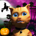 Halloween Cat Theme Park 3D Mod APK icon