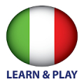 Learn and play. Italian + icon