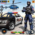 polícia ops tiroteio jogo arma icon