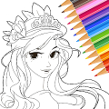 Princess Coloring:Drawing Game Mod APK icon