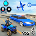 US Police limousine Car Quad Bike Transporter Game Mod APK icon