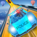 Police Car rooftop stunt games icon