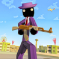 Stickman Mafia Theft Gangster Blocky City Mod APK icon