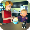 Madre real juegos de bebé 3d: sim de familia virtu Mod APK icon