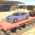 cargo train car transporter 3D icon