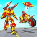 Real Flying Robot Bike : Robot Shooting Games Mod APK icon