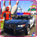 Cop Car Superheroes Stunt Racing Mod APK icon