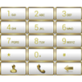 Dialer Frame Gold White Skin icon