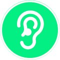 Hearing Aid Ear Sound magnifie icon