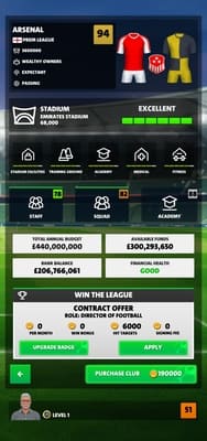 Soccer Club Management 2025 screenshots