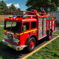 Firefighter Fire Truck Driving icon