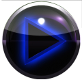 poweramp skin glow blue Mod APK icon