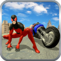 Super Spider Hero Flying Bike City Battle icon