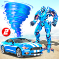 Tornado Robot Car Hurricane Hero Game Mod APK icon