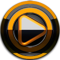 Poweramp skin Black Orange icon