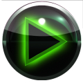 poweramp skin glow green icon